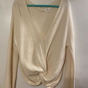 Nordstrom BP waffle knit knot twist front sweater